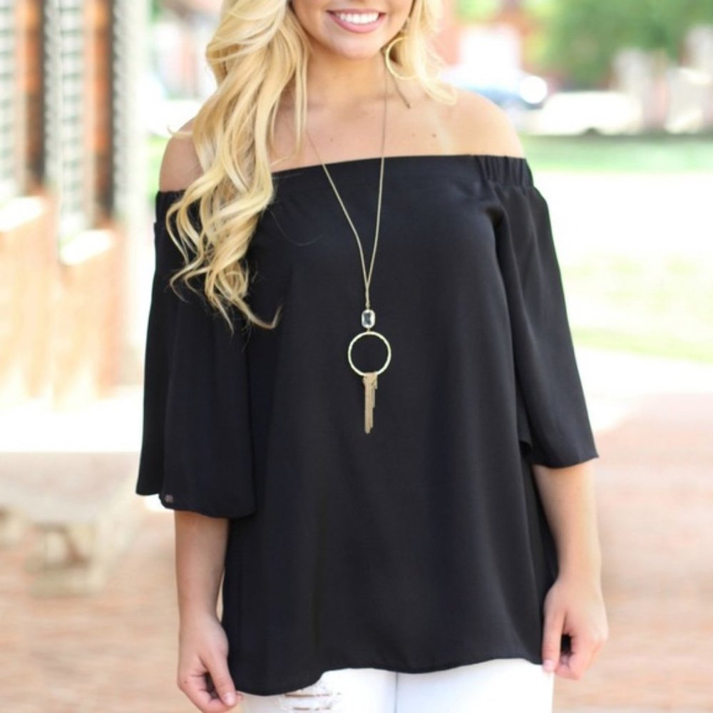 Black Off Shoulder Top